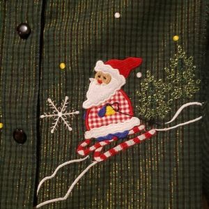 VINTAGE BOBBY BROOKS Women's Christmas Shirt - 14W